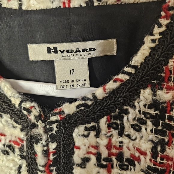 Nygard tweed jacket red, black, and white. Size 12 - Picture 4 of 6